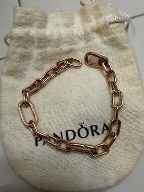 Pandora Rose Gold paperclip Bracelet